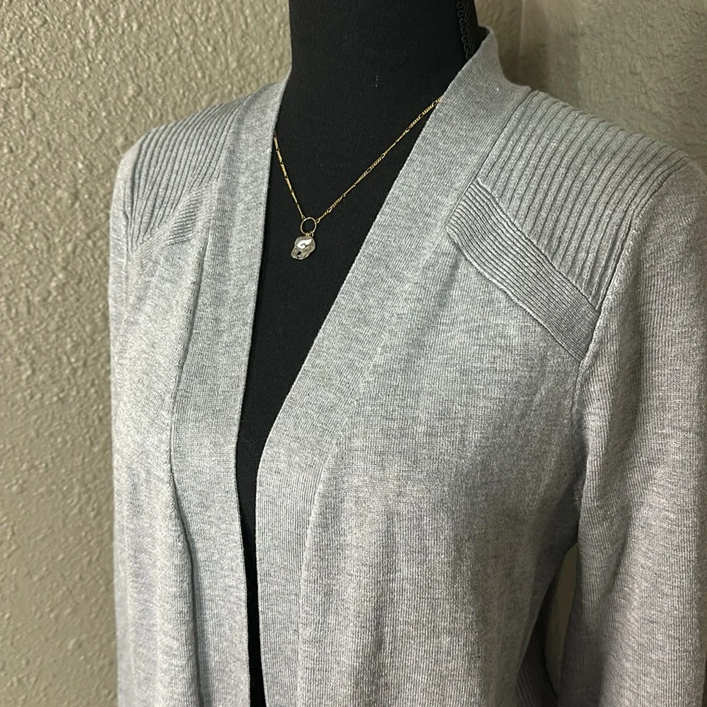 NWOT Love Ellie Cardigan w/ Ribbed Detail‎ - Gray